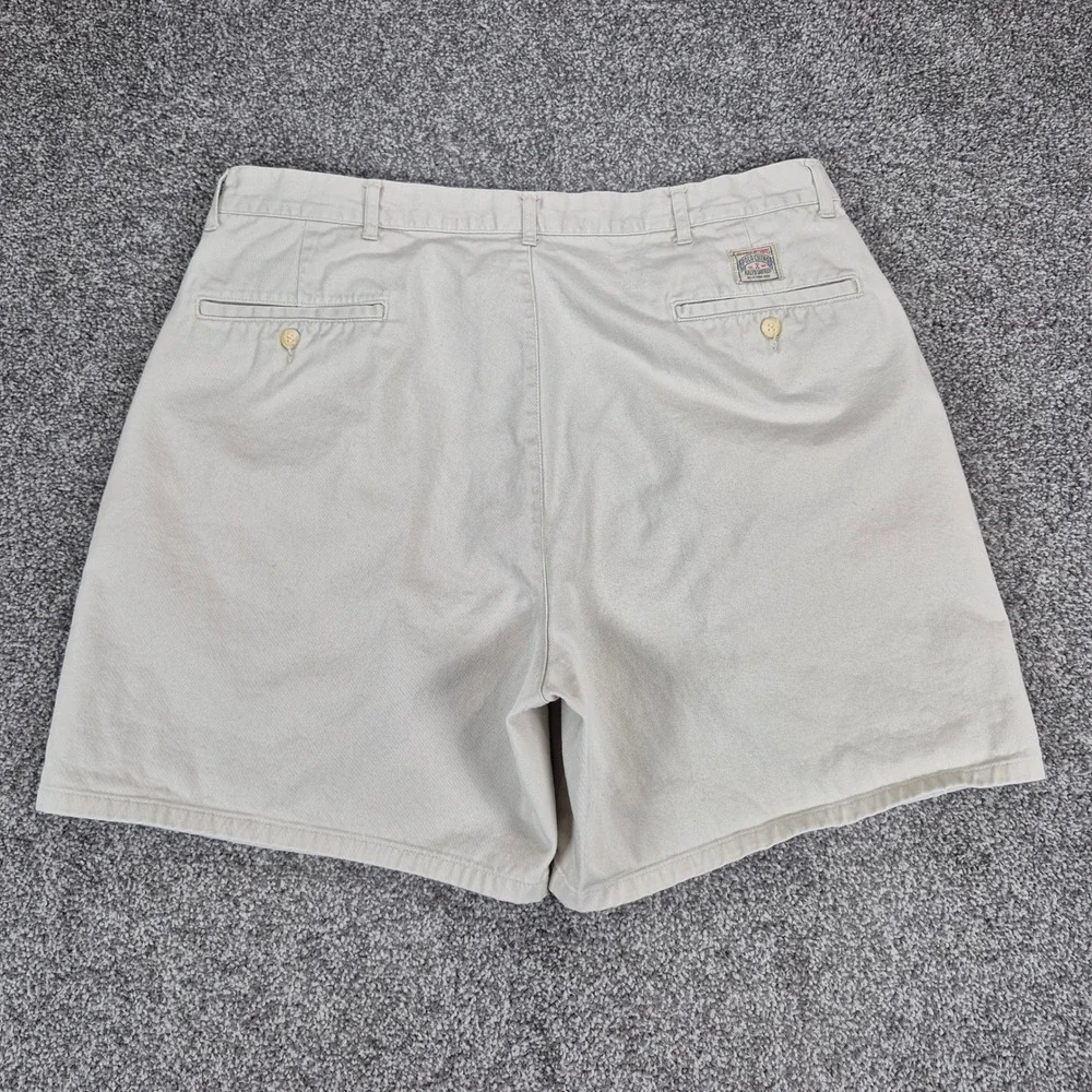 Polo Ralph Lauren Pleated Short Mens 36 Khaki‎ Tan Chino Cotton